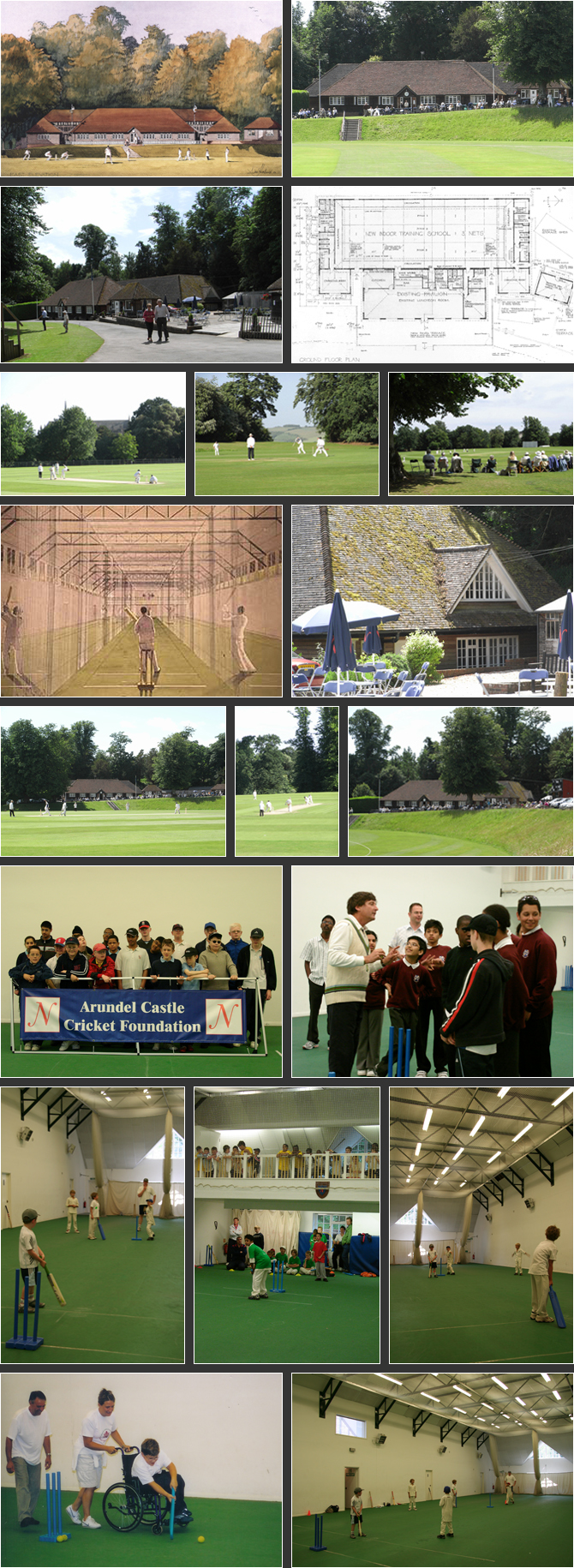 Photographs and Original Watercolour Paintings of the Cricket School